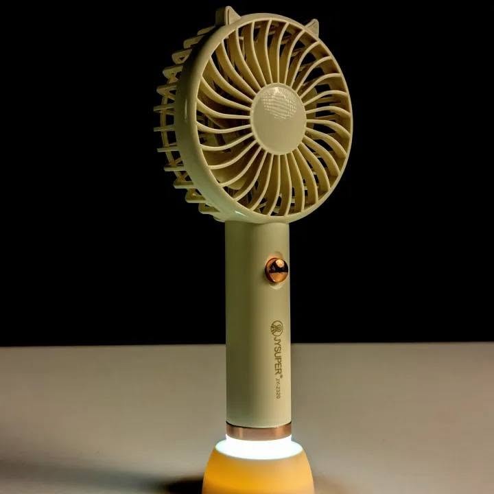 JYSUPER JY-2320 Portable Handheld Mini Fan with Integrated LED light