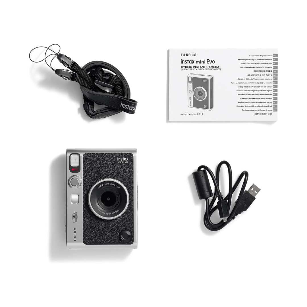 Fujifilm Instax Mini Evo Hybrid Instant Camera – Premium Retro Digital & Instant Printer Camera - Black_img_3