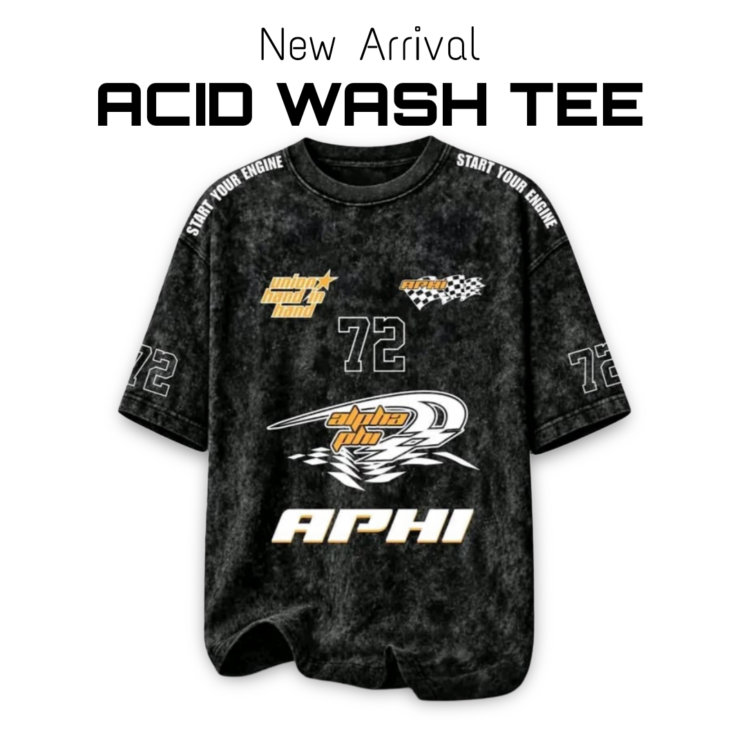 APHI Drop Shoulder Acid Wash Tee