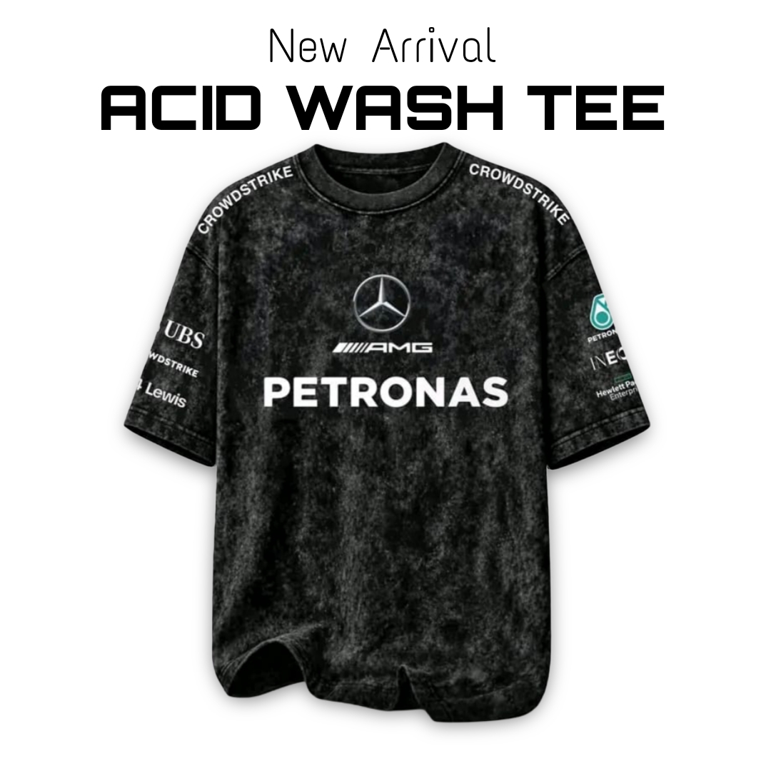 Petronas Drop Shoulder Acid Wash Tee