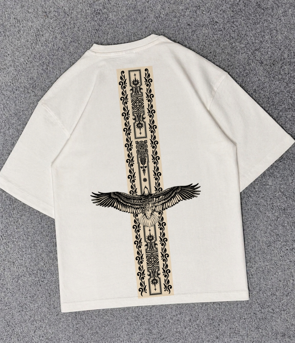 Hawkline Drop Shoulder T-Shirt (White)