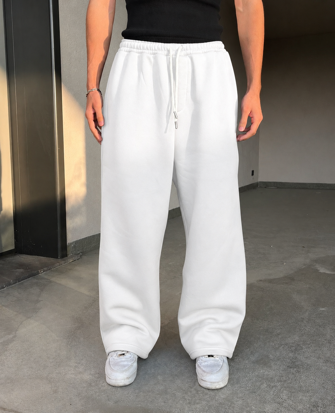Unisex Baggy Trouser (White)