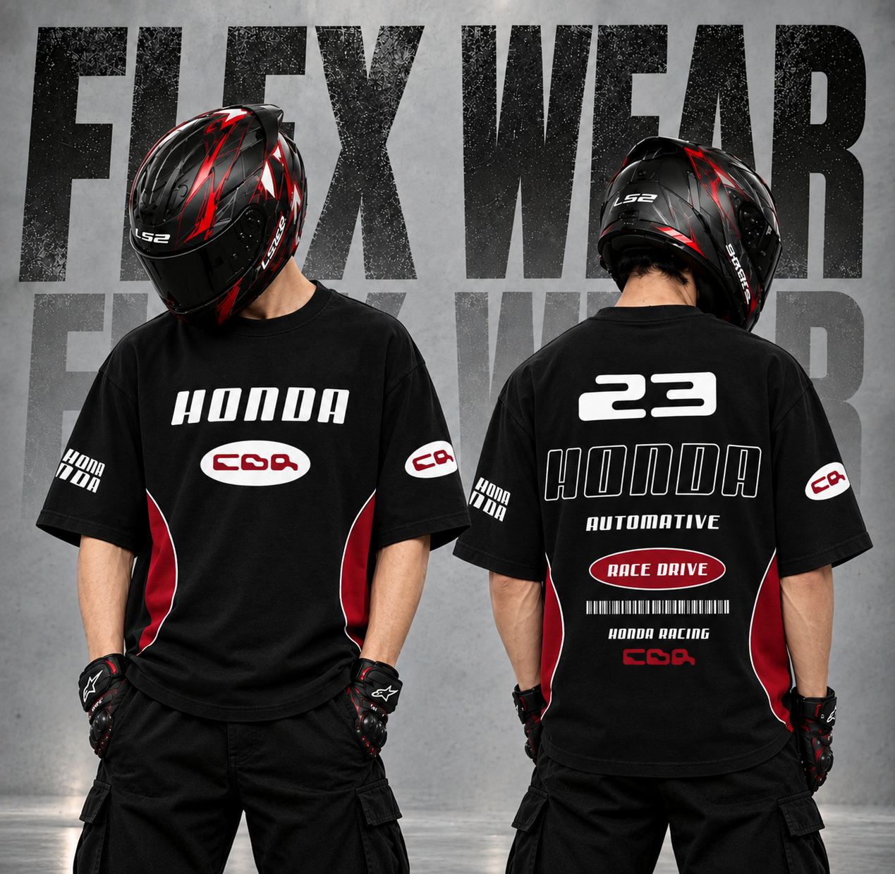 Yamaha Racing Drop Shoulder T-Shirt (Maroon) (Copy)