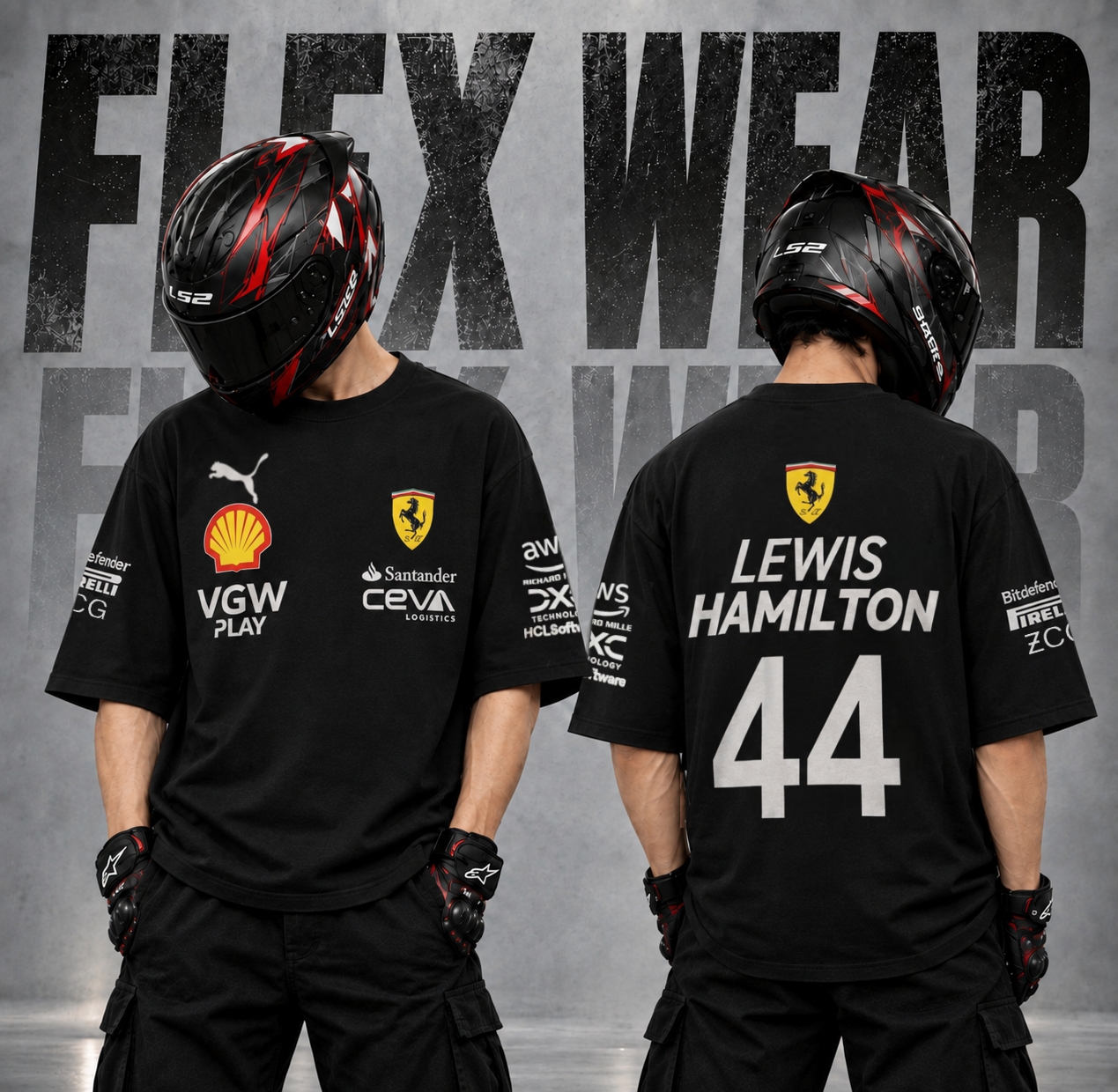 Lewis Hamilton Drop Shoulder Tee