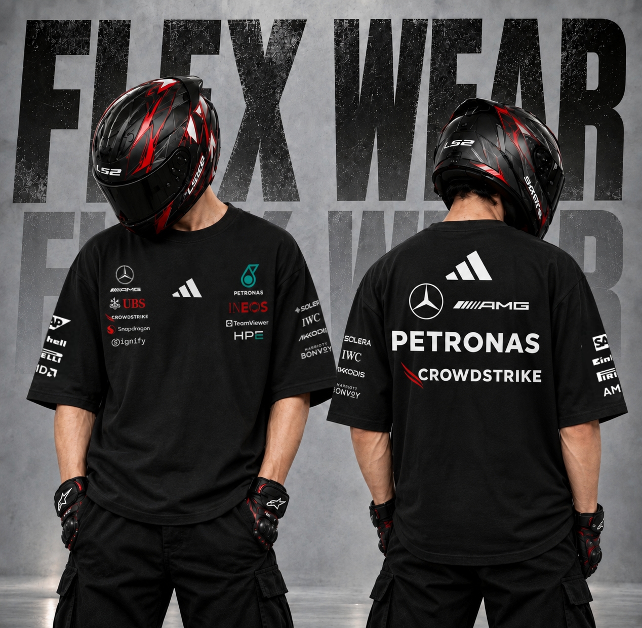 Mercedes Petronas Drop Shoulder T-Shirt