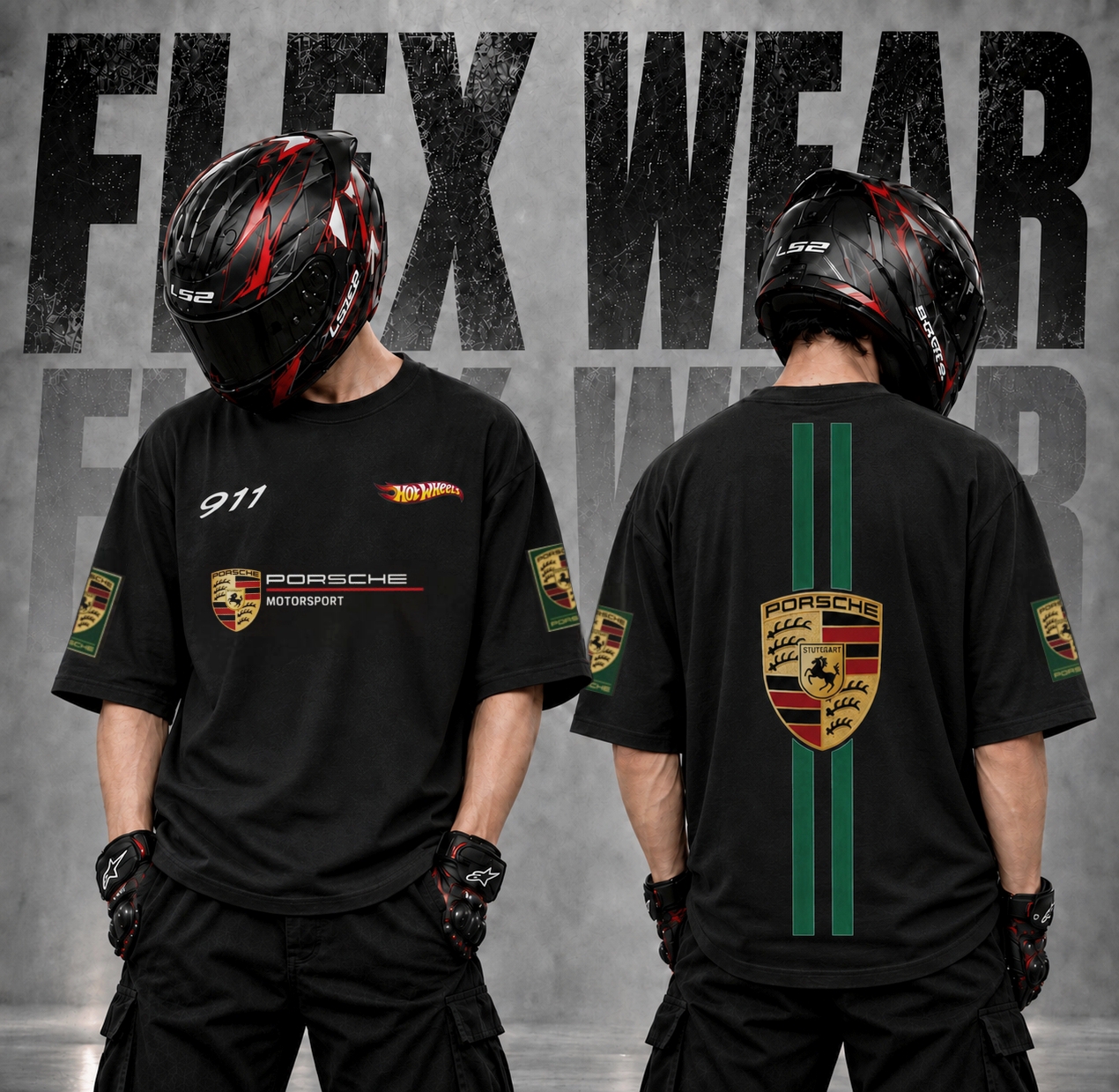 Porsche-911 Oversized T-Shirt (Black)