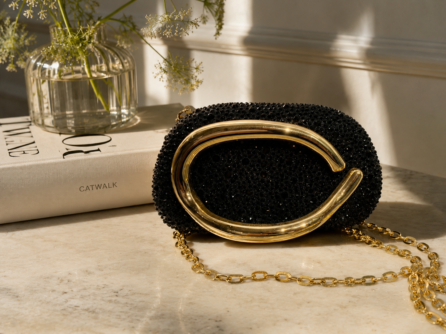 Luxe Rhinestone Evening Clutch