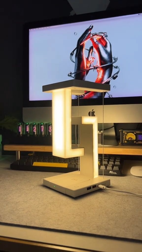 Anti-Gravity LED Desk Lamp with Wireless Charger