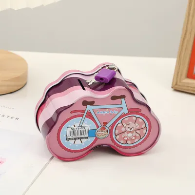 Cartoon Bicycle Piggy Bank for Kids_img_1