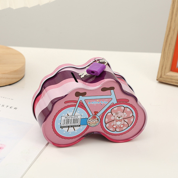 Cartoon Bicycle Piggy Bank for Kids_img_1