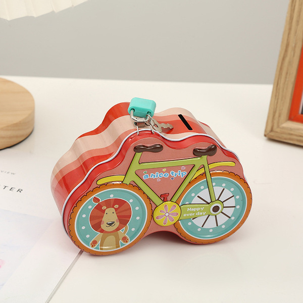 Cartoon Bicycle Piggy Bank for Kids