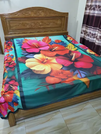 Primium Quality 3D Bedsheet Four Piece Set_img_1