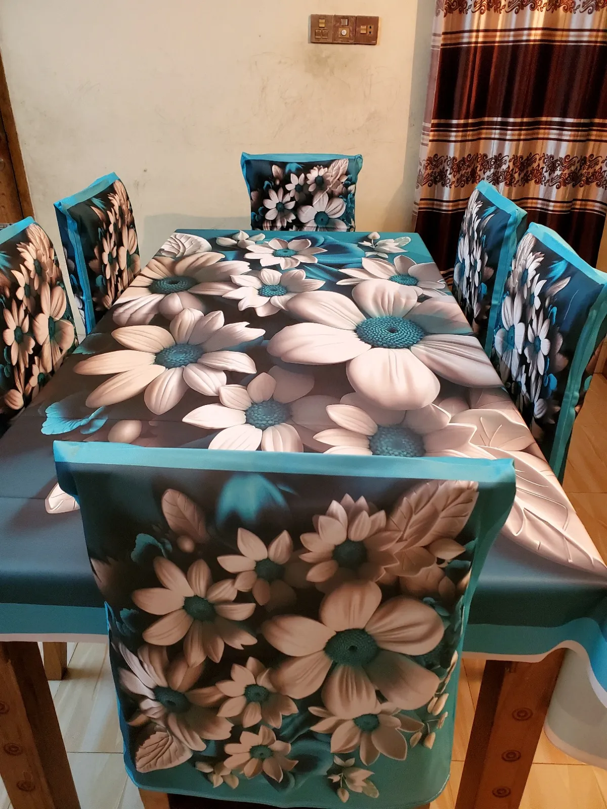 3D Digital Printed Dining Chair Table Cover