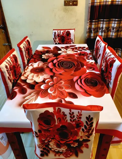 3D Digital Printed Dining Chair Table Cover_img_1