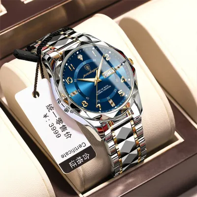 POEDAGAR 3043 Men's Luxury Stainless Steel Quartz Watch_img_5