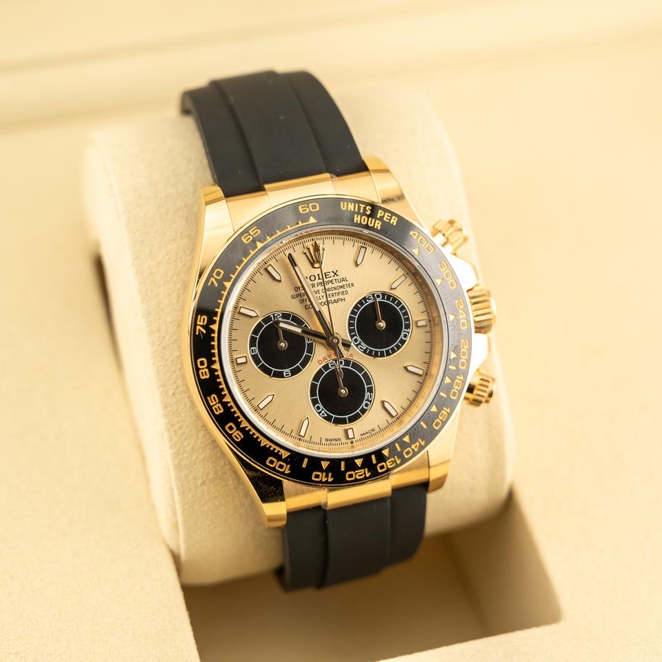 Rolex Cosmograph Daytona 40 Ref: 126518 Golden Dial, Yellow Gold Coated, 40.0 mm, Chronograph movement 4131 Swiss (custom), Weight, Thickness - Same as Original thumbnail 5