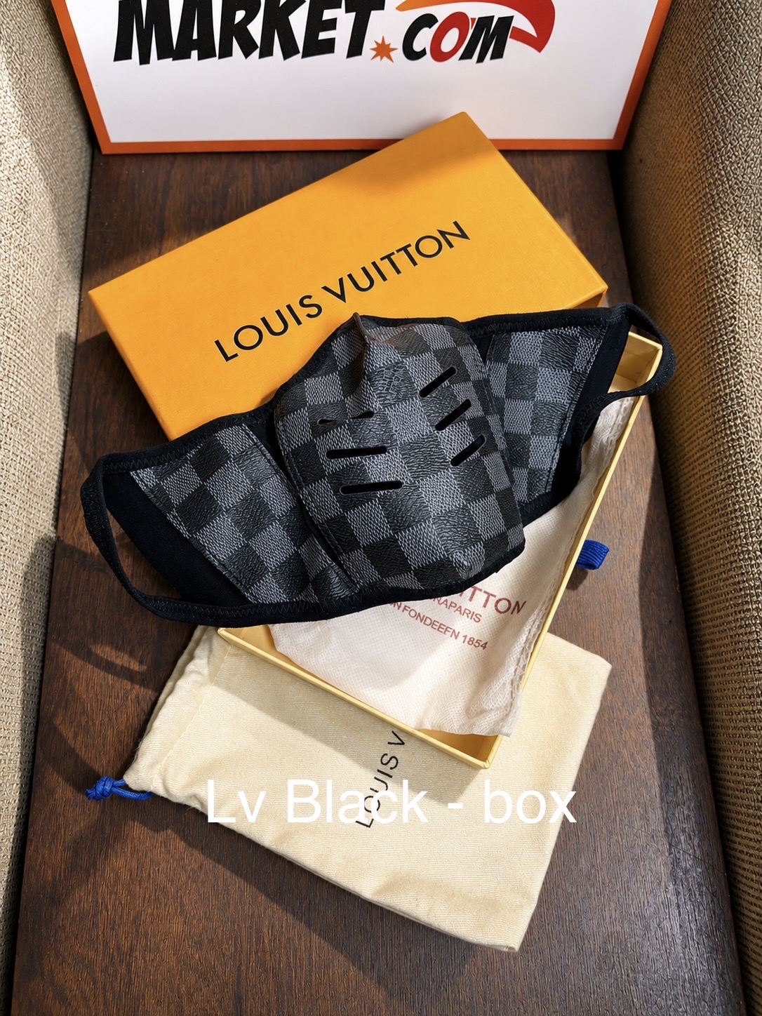 luxury leather Fashionable Face Mask thumbnail 6