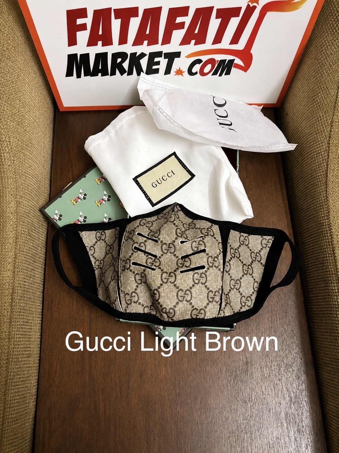 luxury leather Fashionable Face Mask thumbnail 4