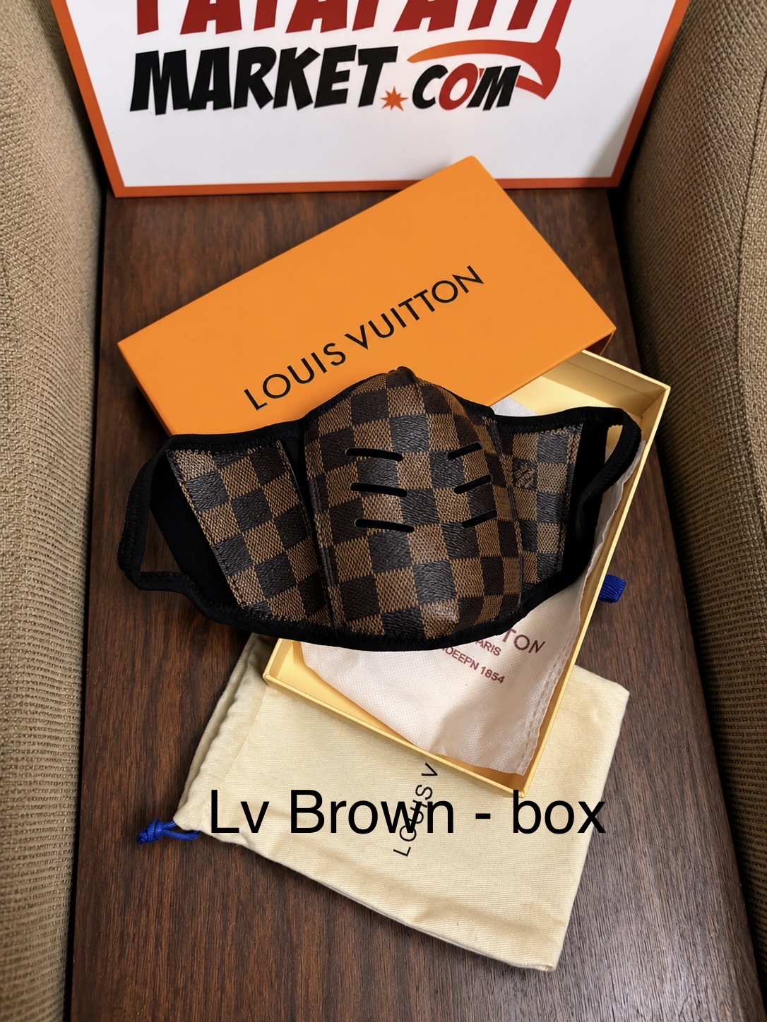 luxury leather Fashionable Face Mask thumbnail 8