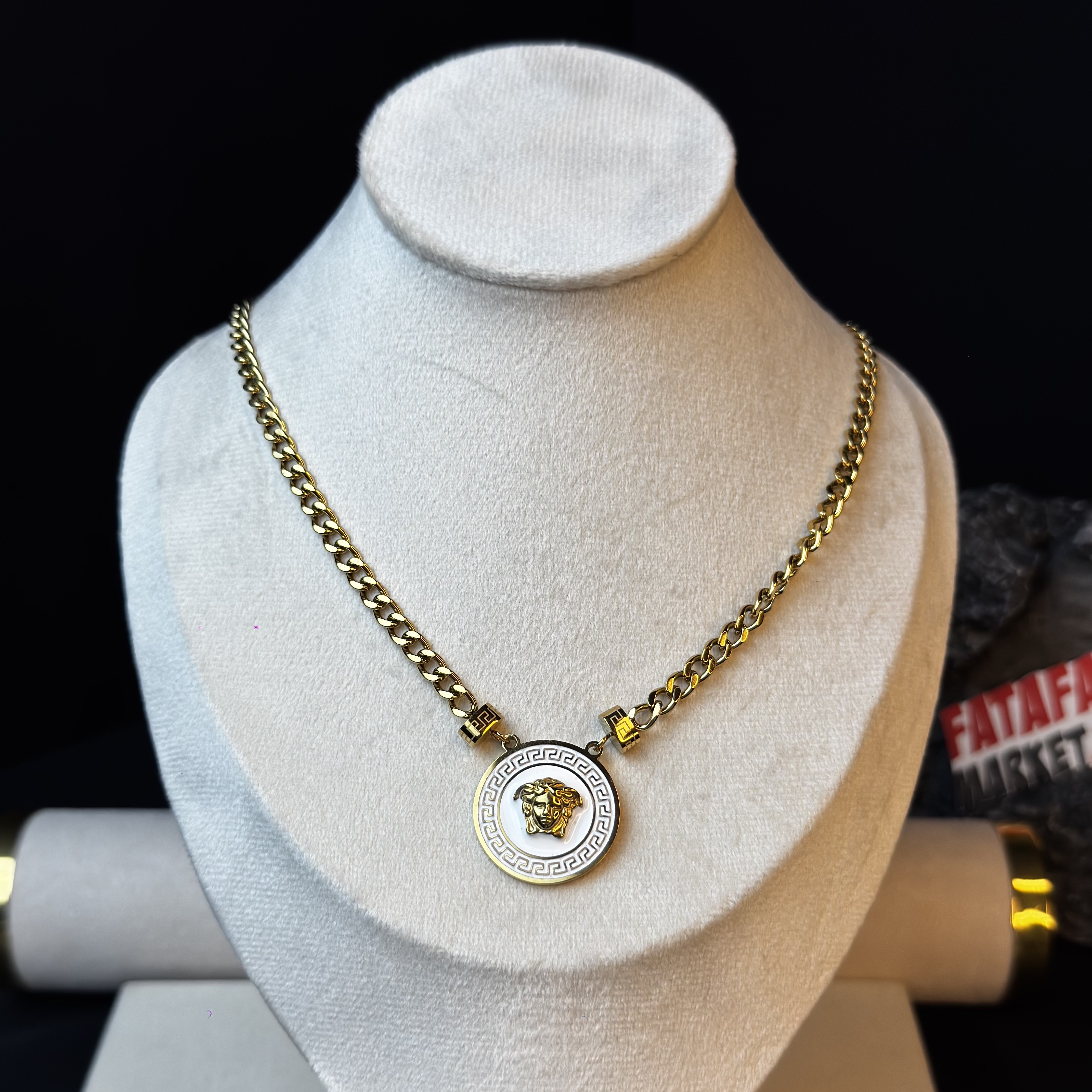 Versace La Medusa Crystal Necklace - 2 Years Color Guarantee thumbnail 2
