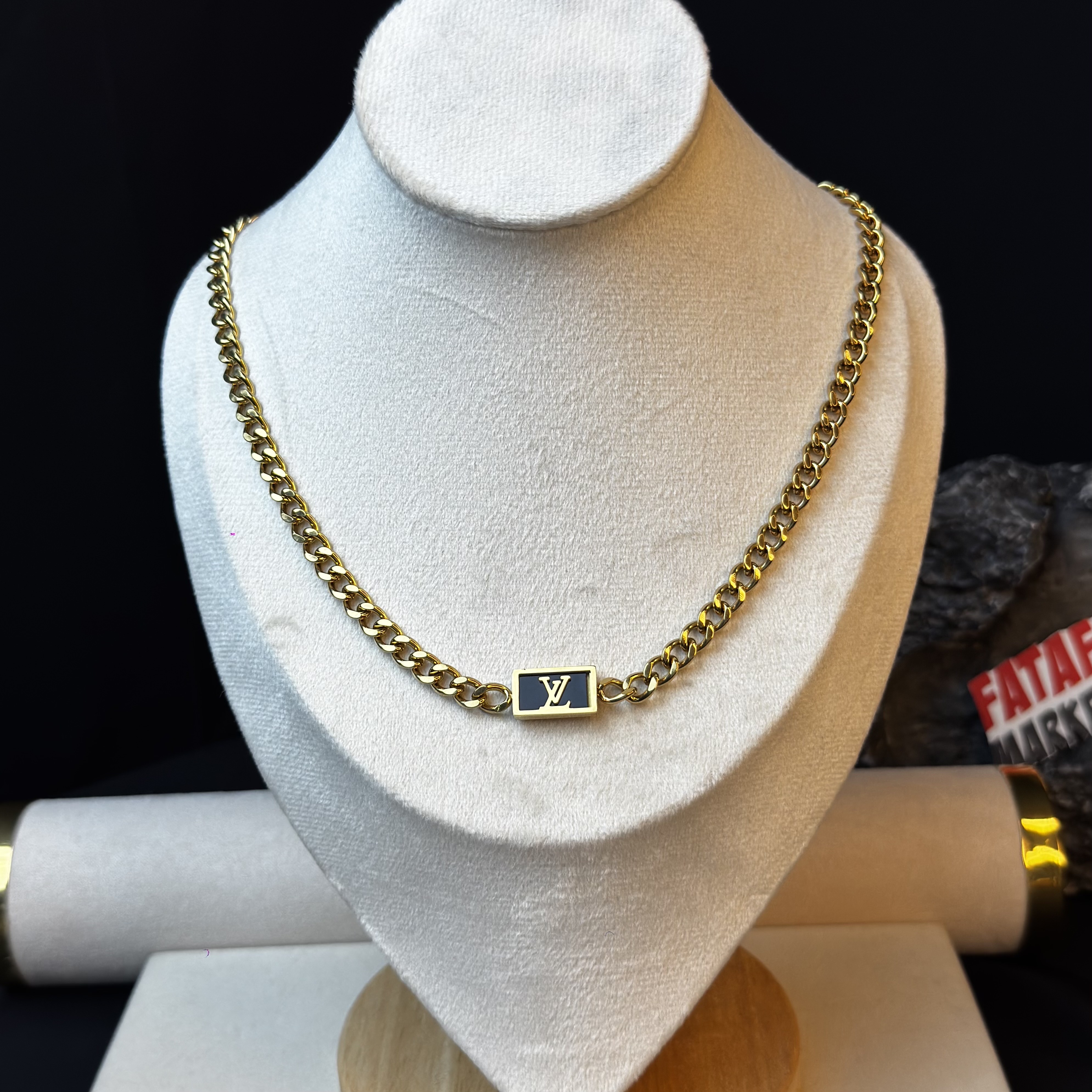 LV Iconic black Enamel Necklace Gold- 2 Years Color Guarantee thumbnail 2