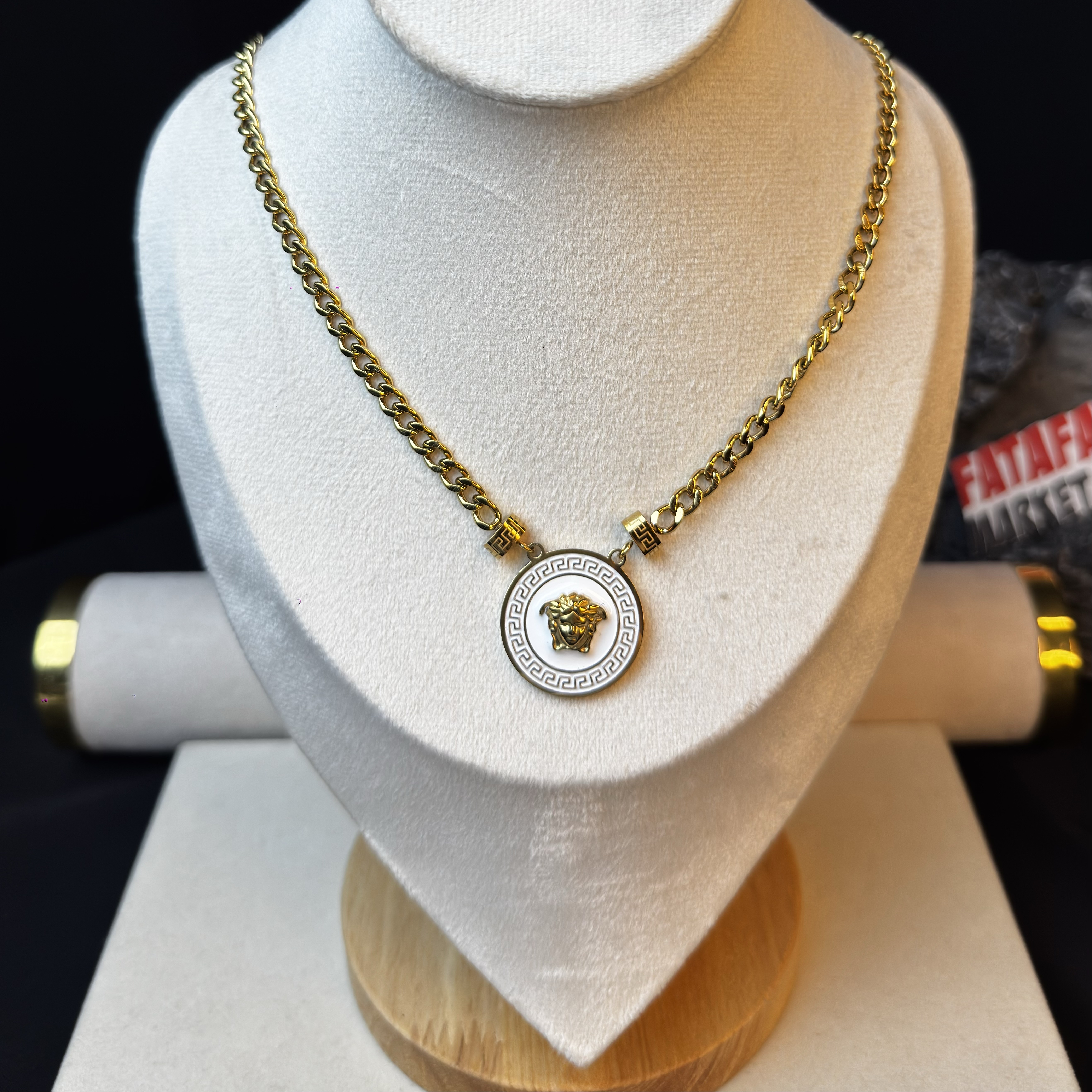 Versace La Medusa Crystal Necklace - 2 Years Color Guarantee thumbnail 3