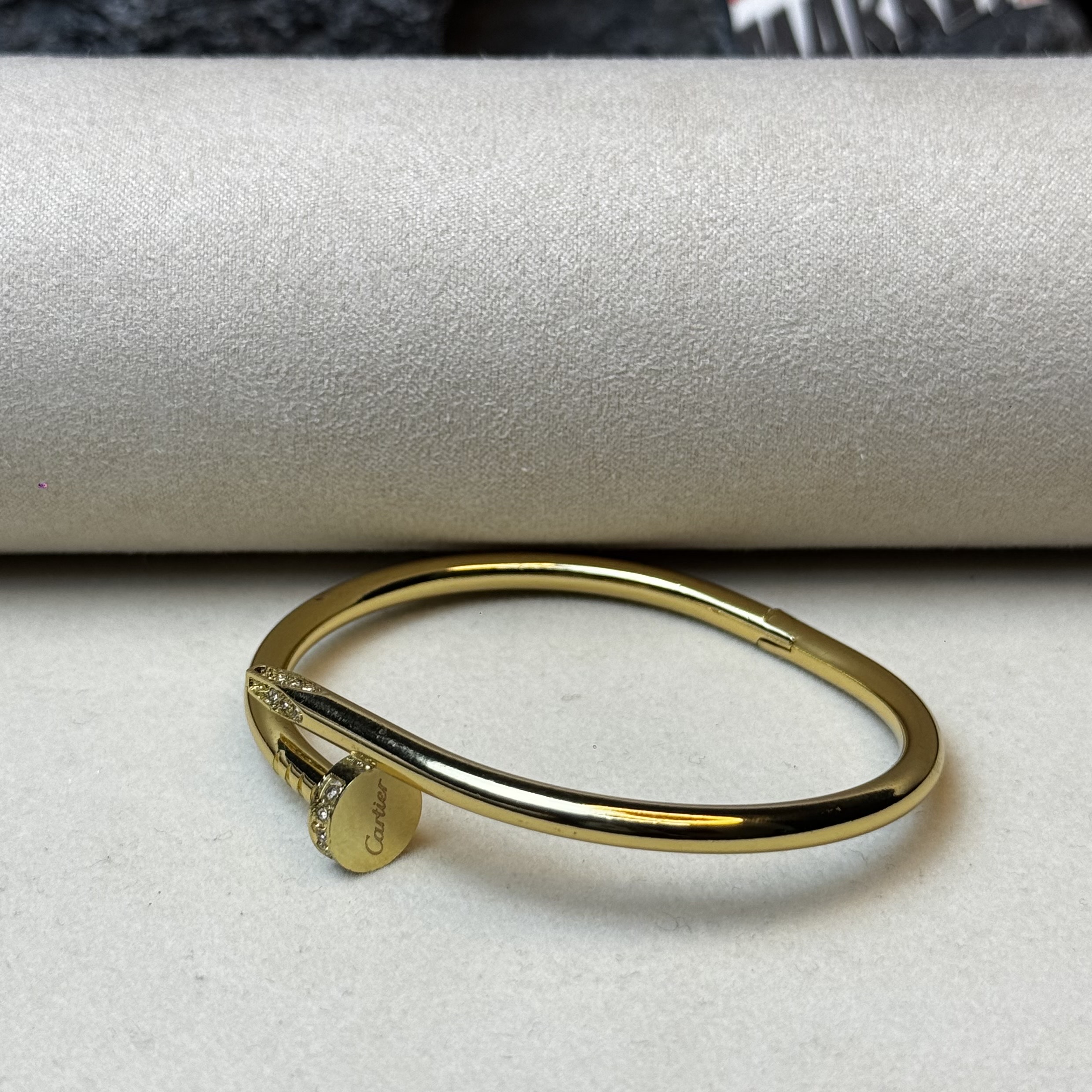 Cartier Juste un Clou bracelet, classic model, diamonds - 2 years Color guarantee thumbnail 3