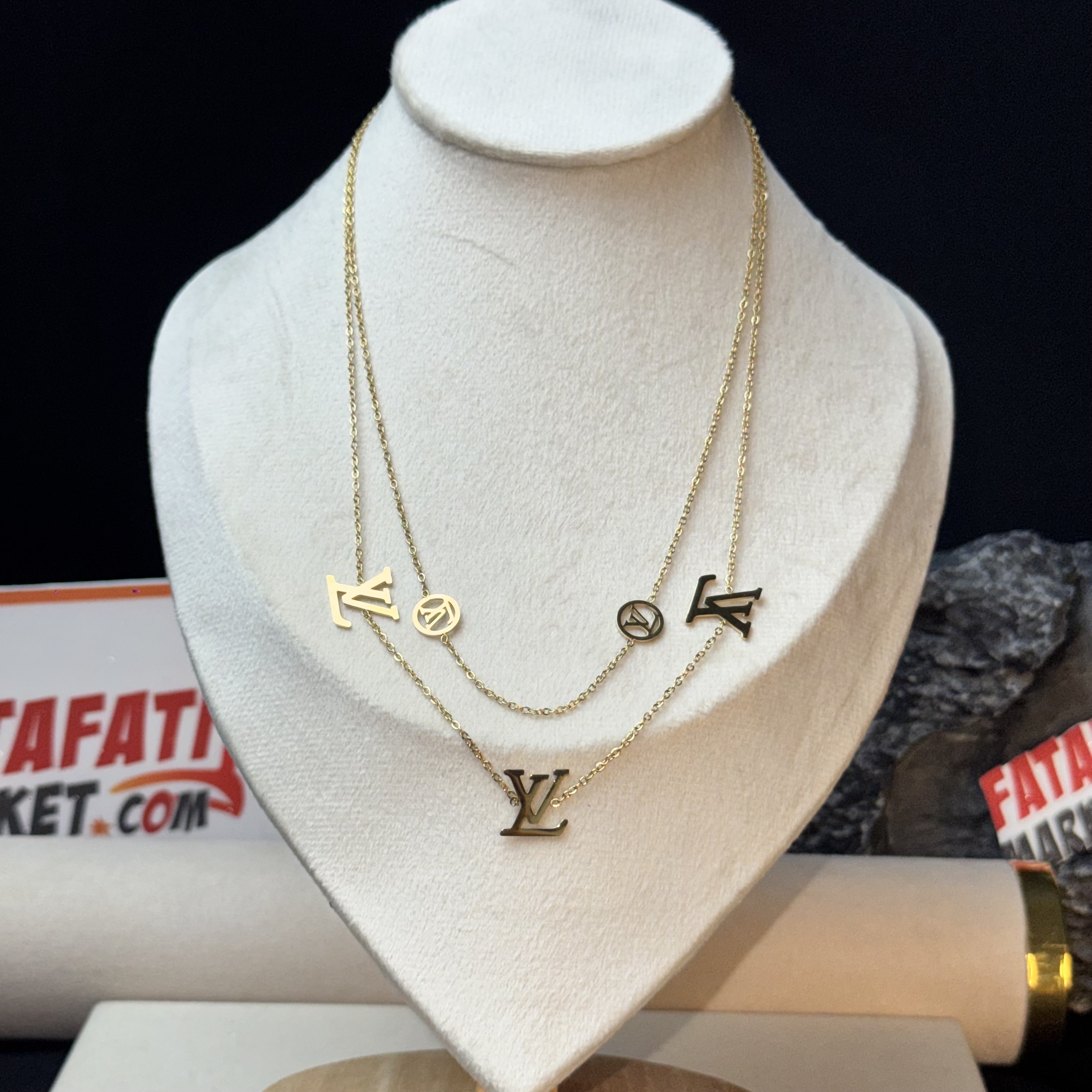 LV Floragram Necklace gold -  2 Years Color guarantee thumbnail 5