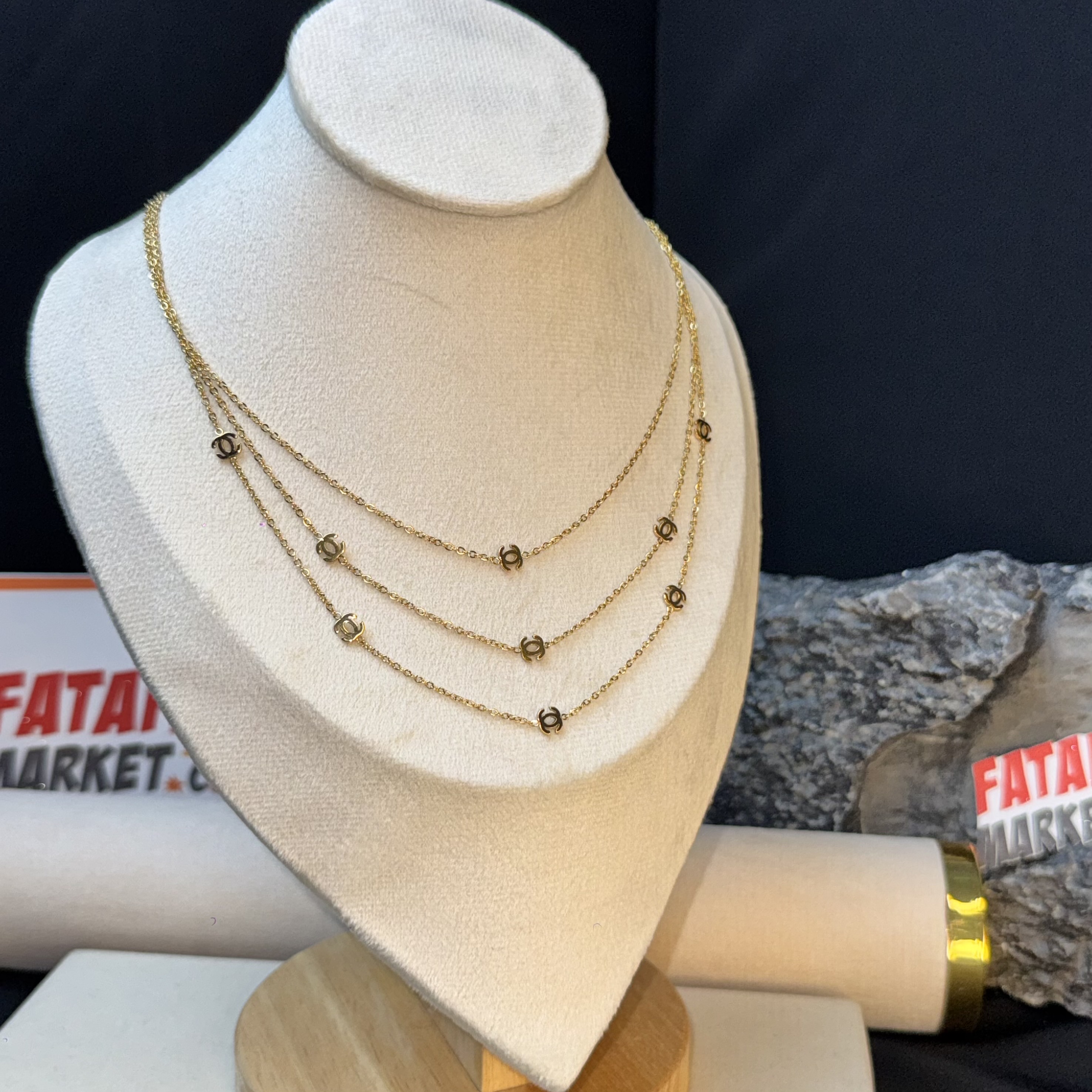 Chanel Chain Necklace Gold CC logo - 2 Years Color Guarantee thumbnail 5
