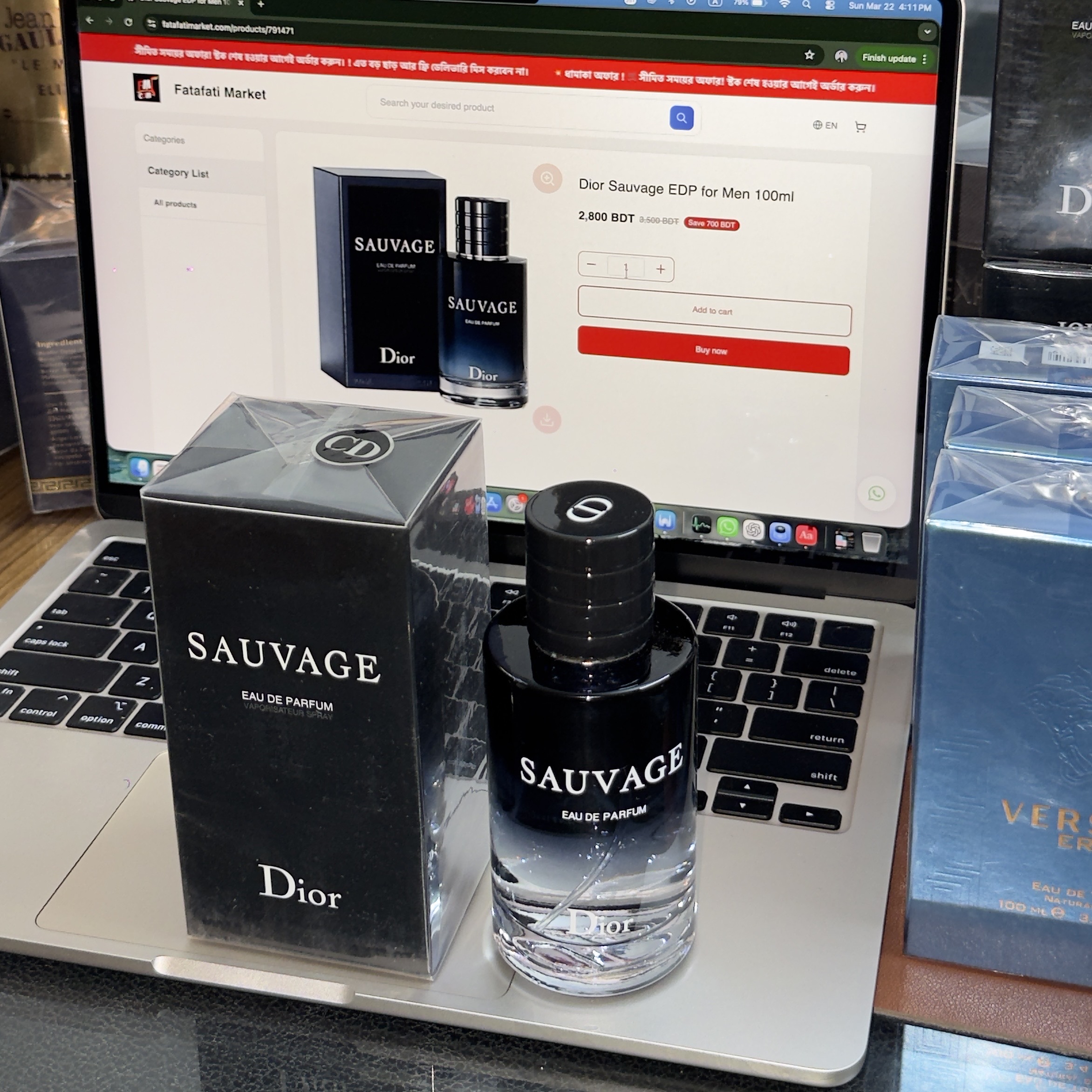 D'ior Sauvage (1:1) EDP for Men 100ml thumbnail 4