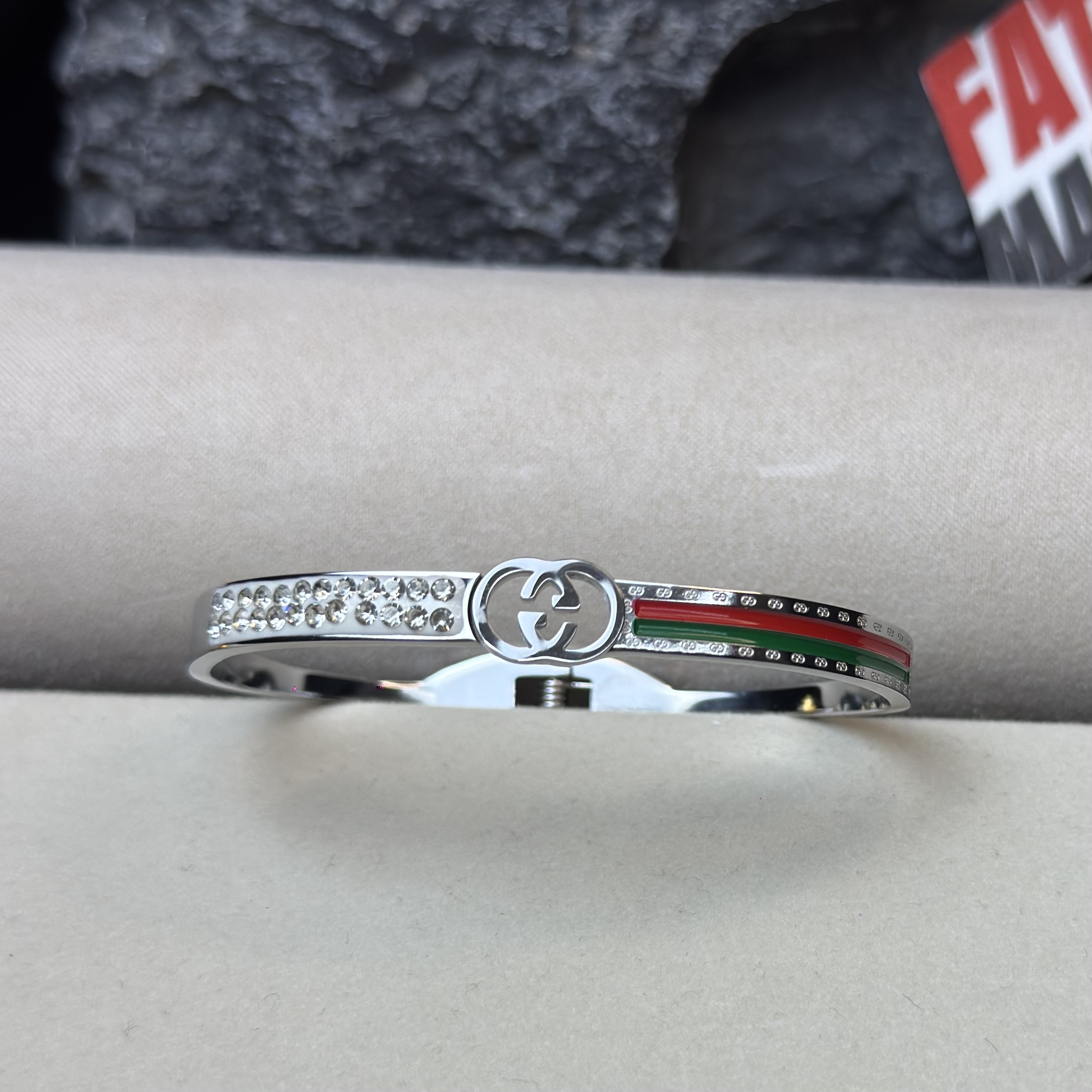 Gucci Diamond Crystal SS Silver Cuff Bracelet - 2 years Color guarantee thumbnail 5