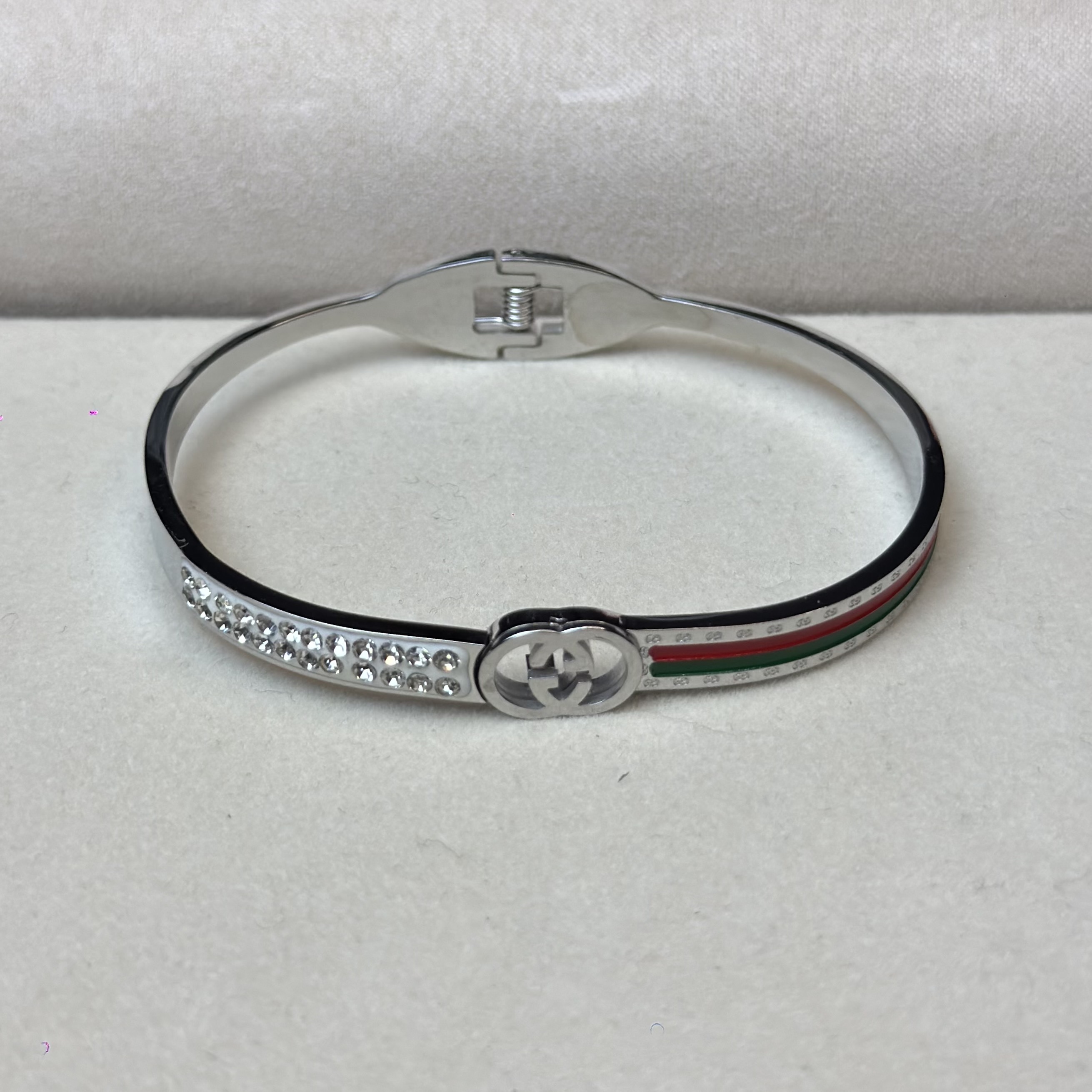 Gucci Diamond Crystal SS Silver Cuff Bracelet - 2 years Color guarantee thumbnail 3