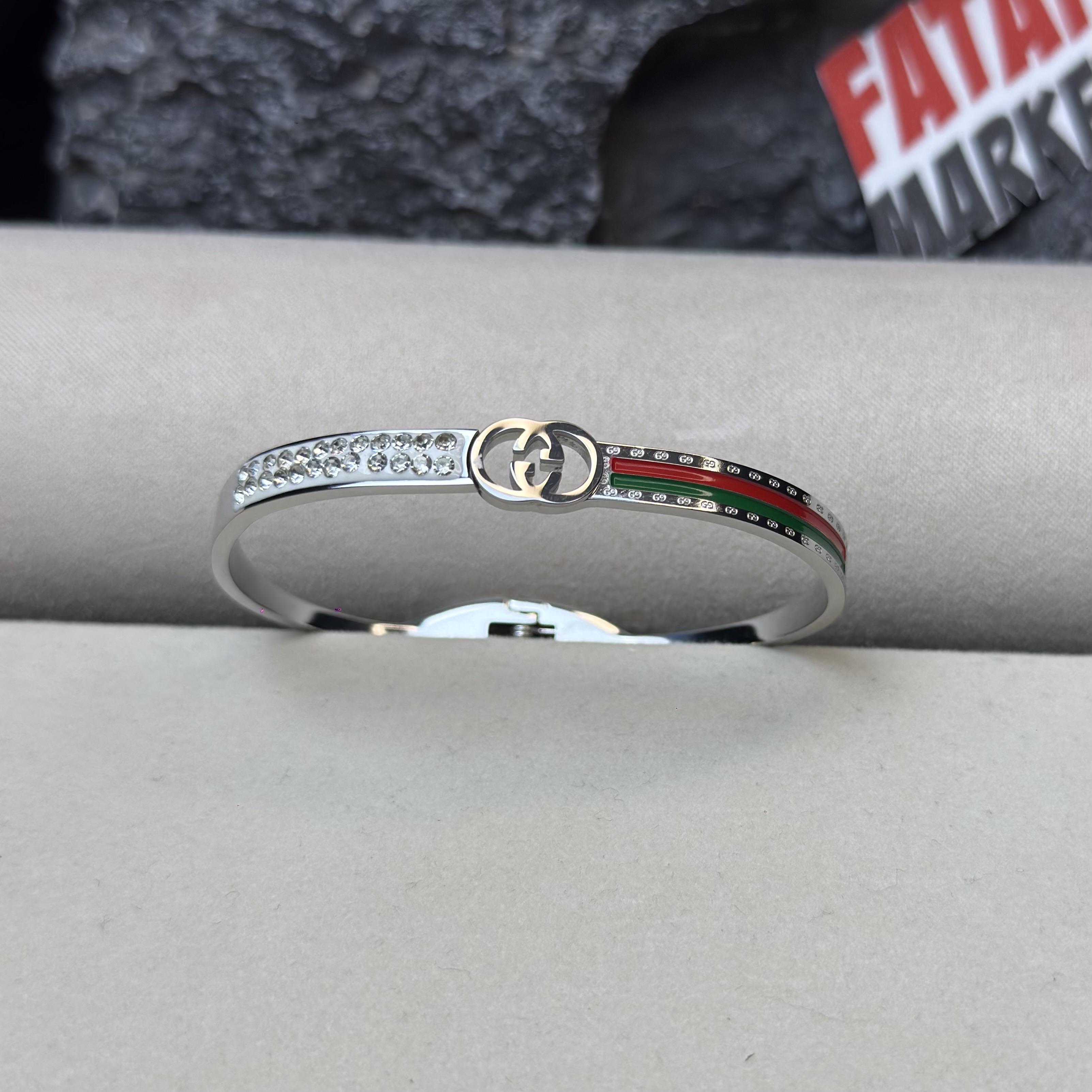 Gucci Diamond Crystal SS Silver Cuff Bracelet - 2 years Color guarantee thumbnail 4