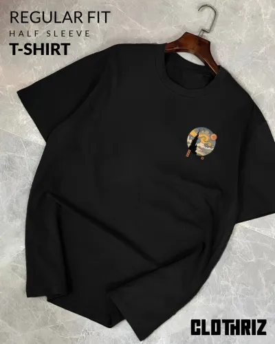 Starry Ukiyo-e Night - Premium Quality T-Shirt_img_0