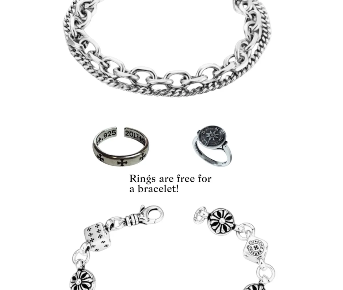Y2K chrome bracelets - Image 4