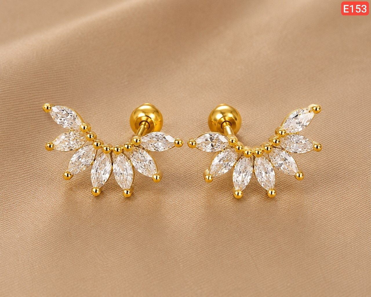Minimalist 316L Stainless Steel Marquise Studs Earrings
