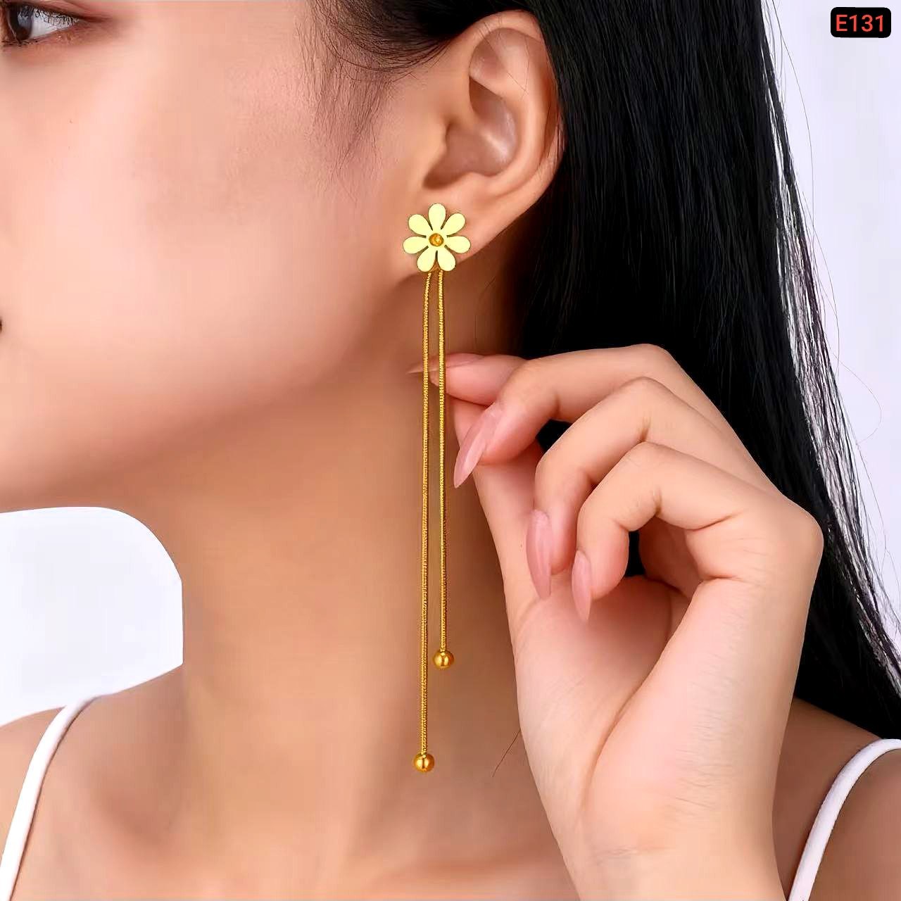 Trendy Daisey Earrings ( Stainlesssteel 316L )_img_1