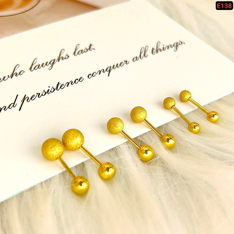 3 জোড়া (  gold plated colour guaranteed earnings top)