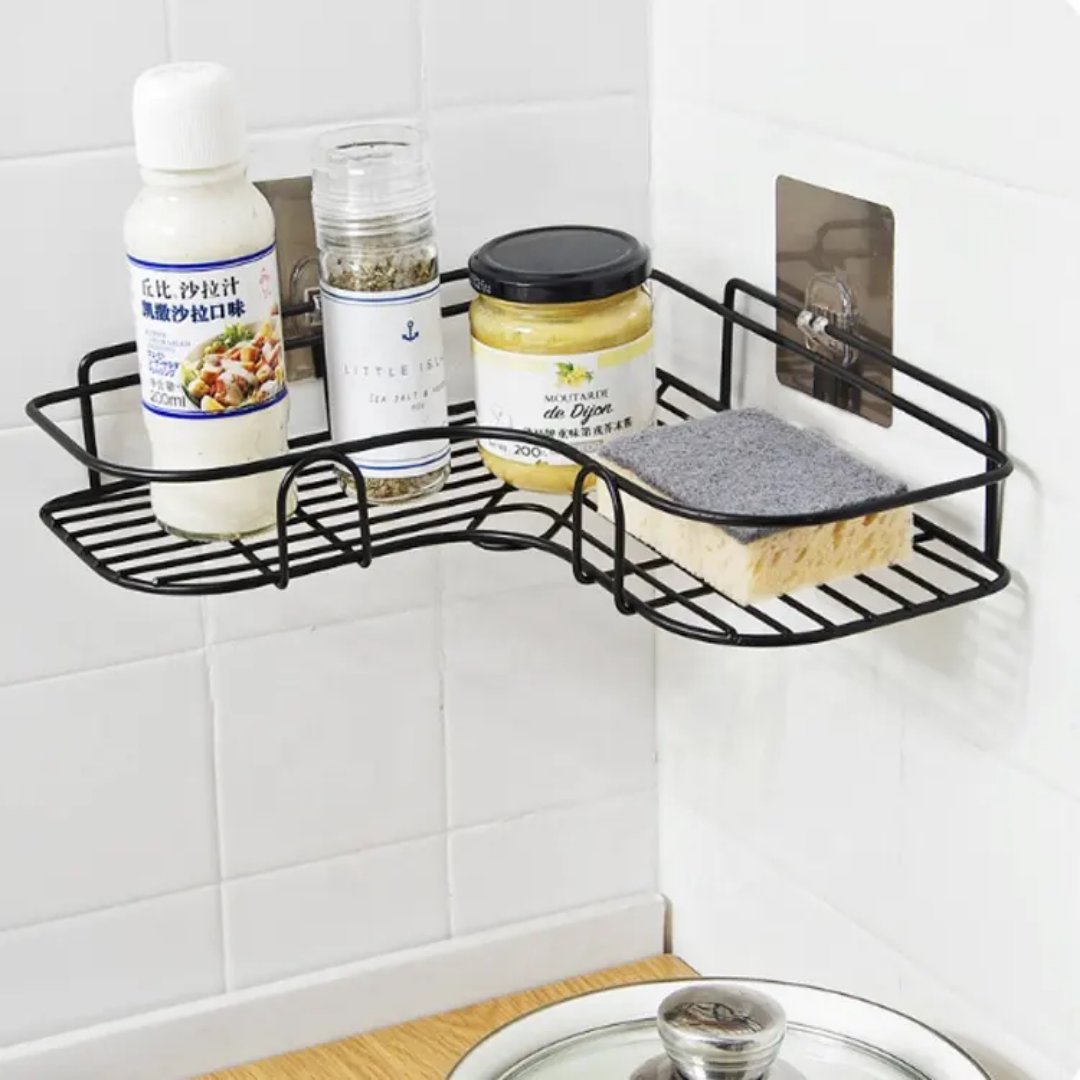 Stainless Steel Self-Adhesive Bathroom Corner Rack