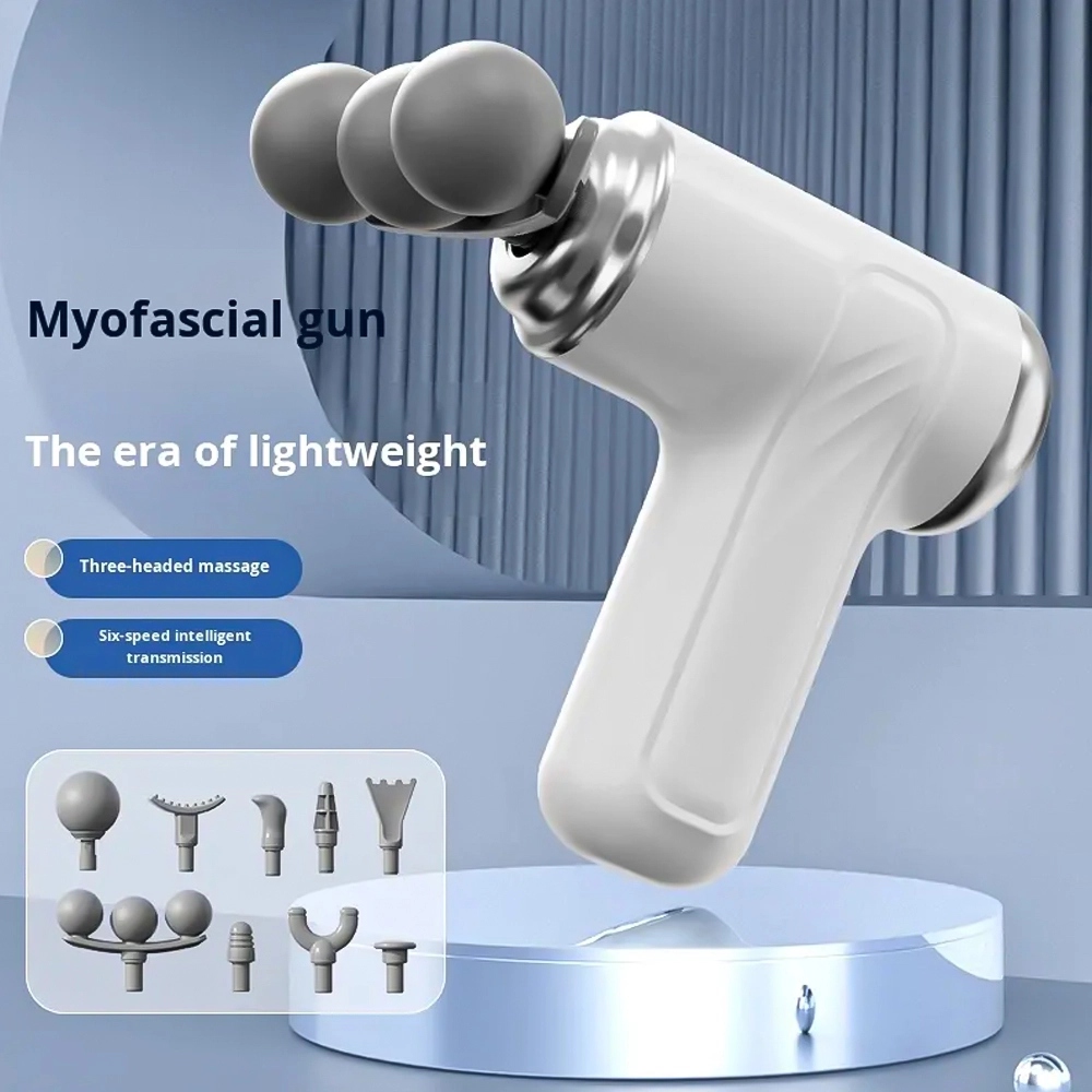 3 Head Fascia Massage Gun – With 9 Difference Heads