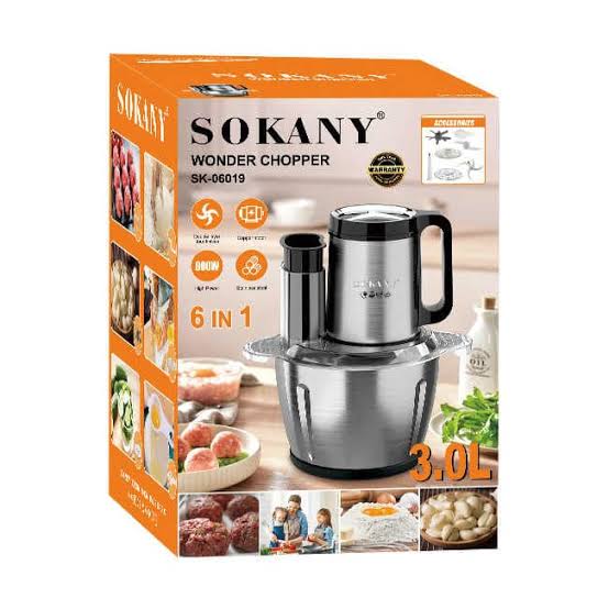 Sokany 3 Liter 6 in 1 Multi-Function Food Chopper, Wonder Chopper