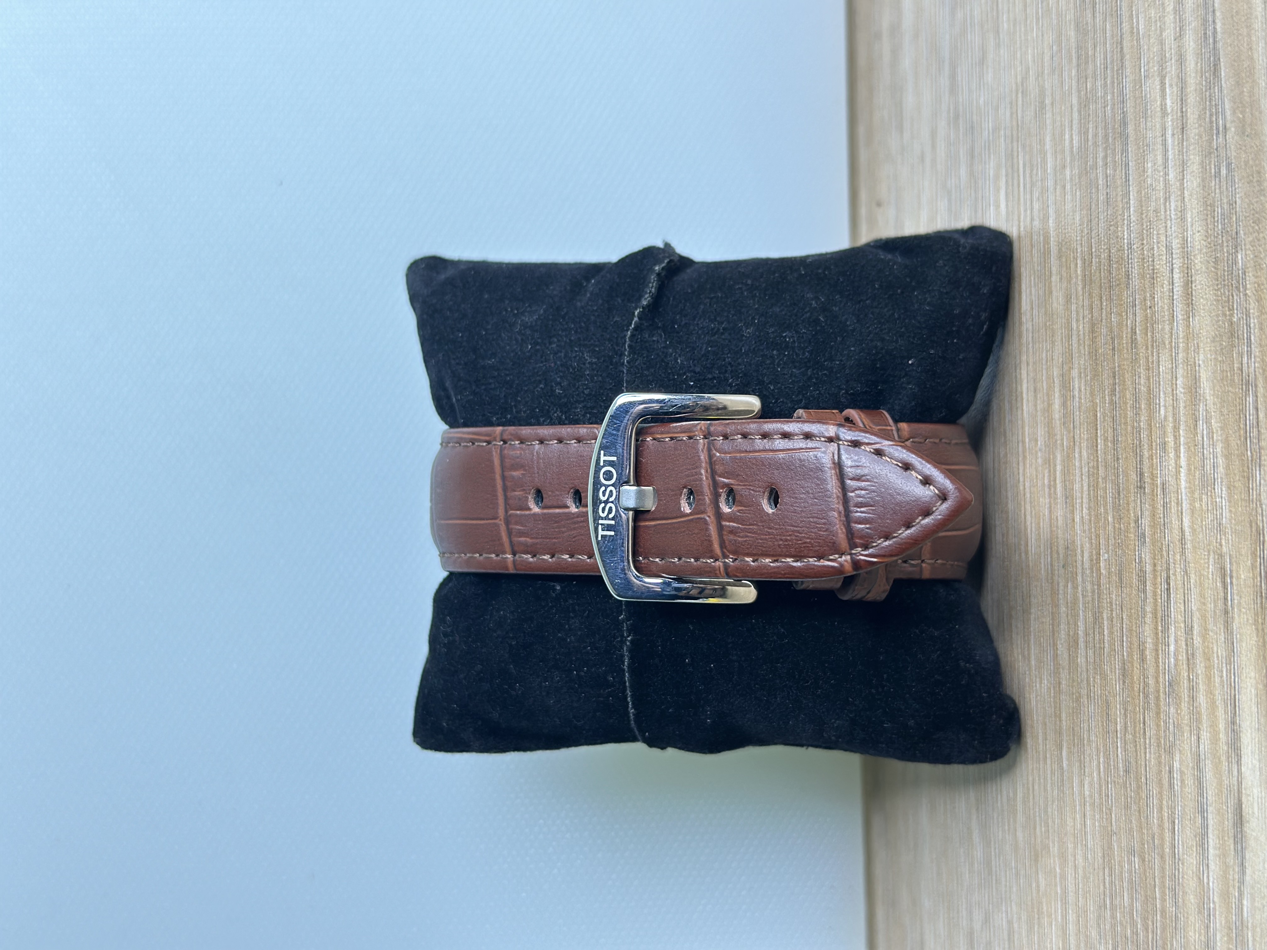 Tissot PRX Chronograph Brown Leather Belt - White Dial_img_2
