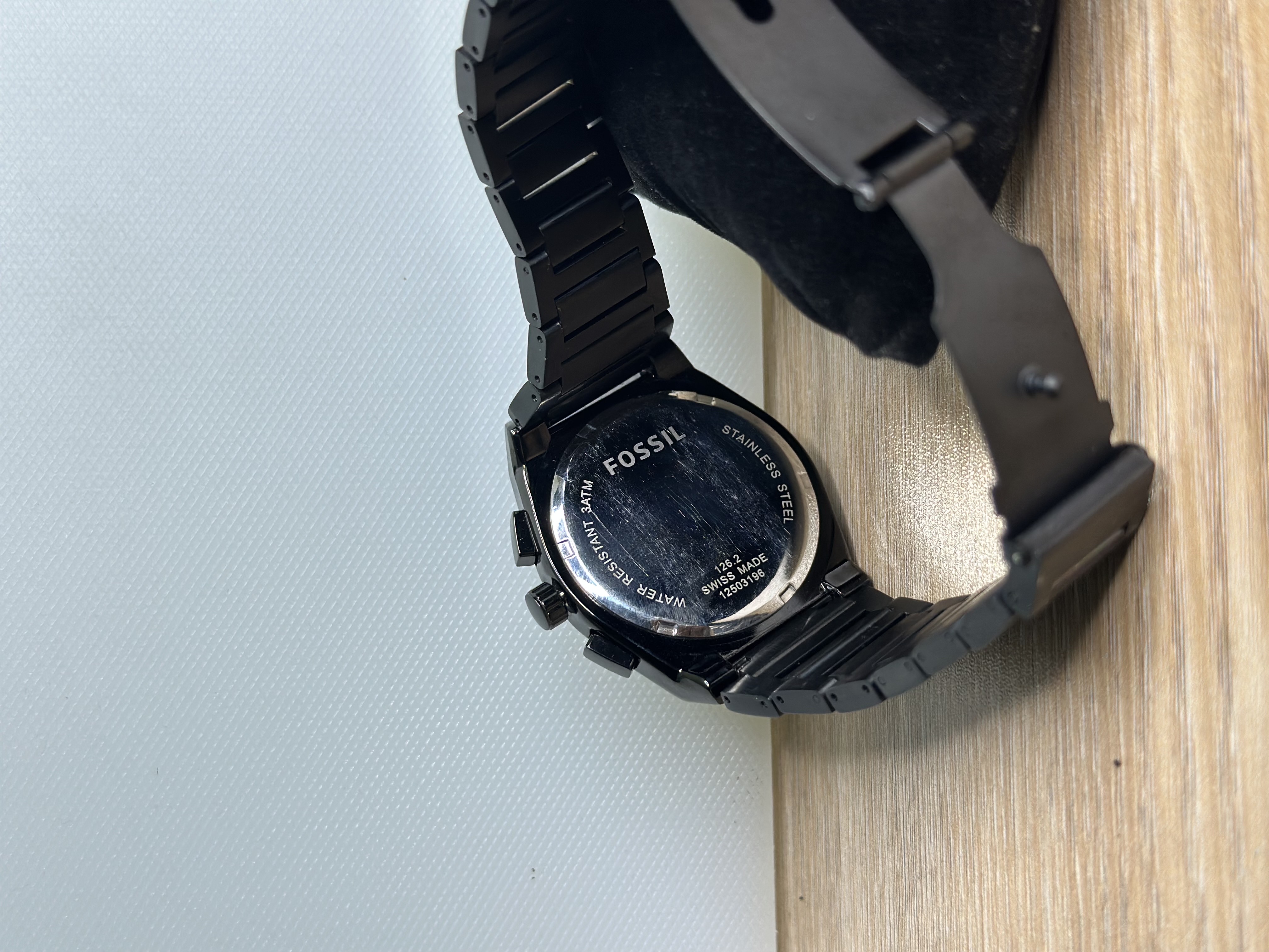 Fossil Everett Chronograph Chain - Black_img_1