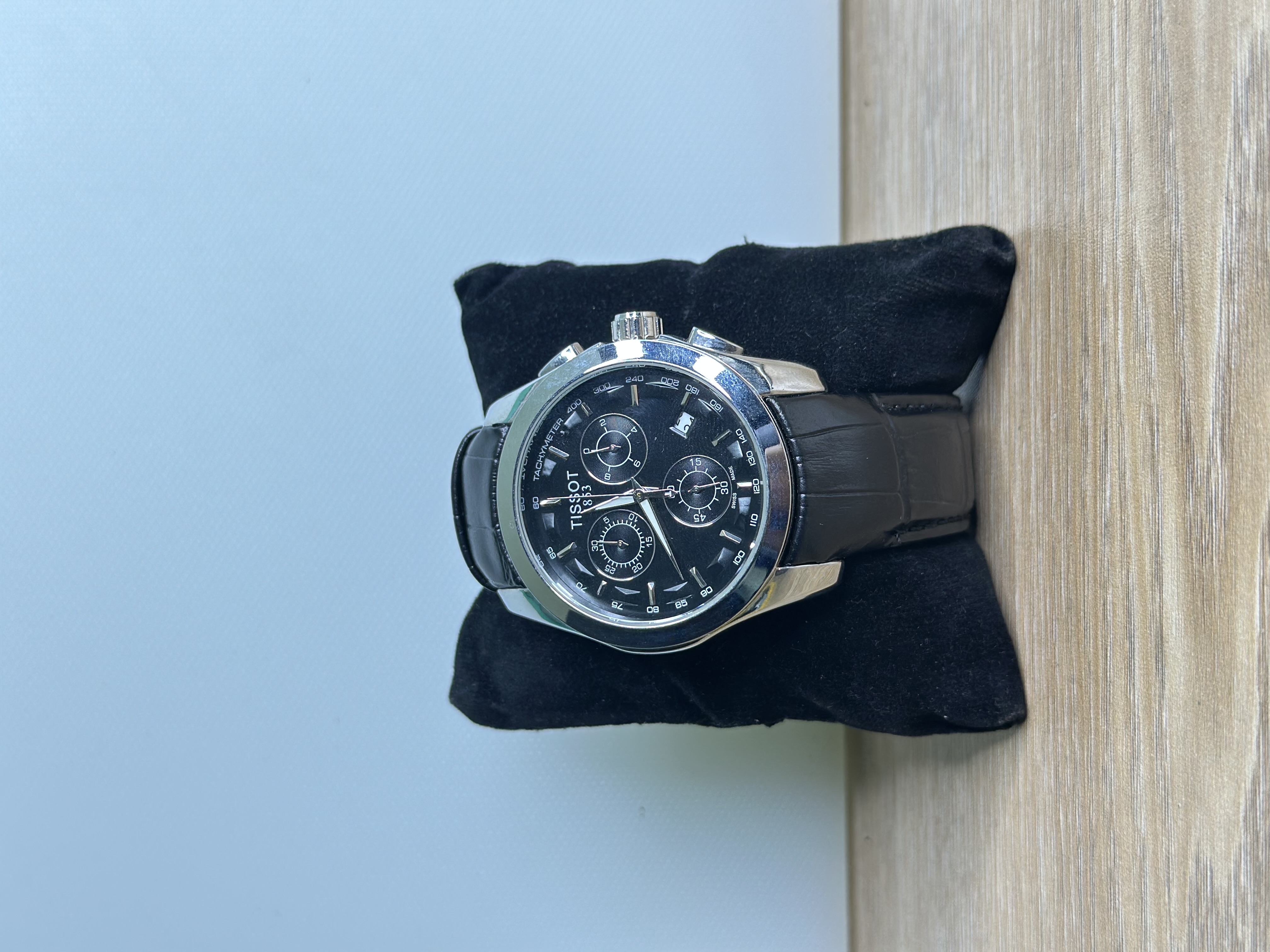 Tissot Couturier Black Leather Belt