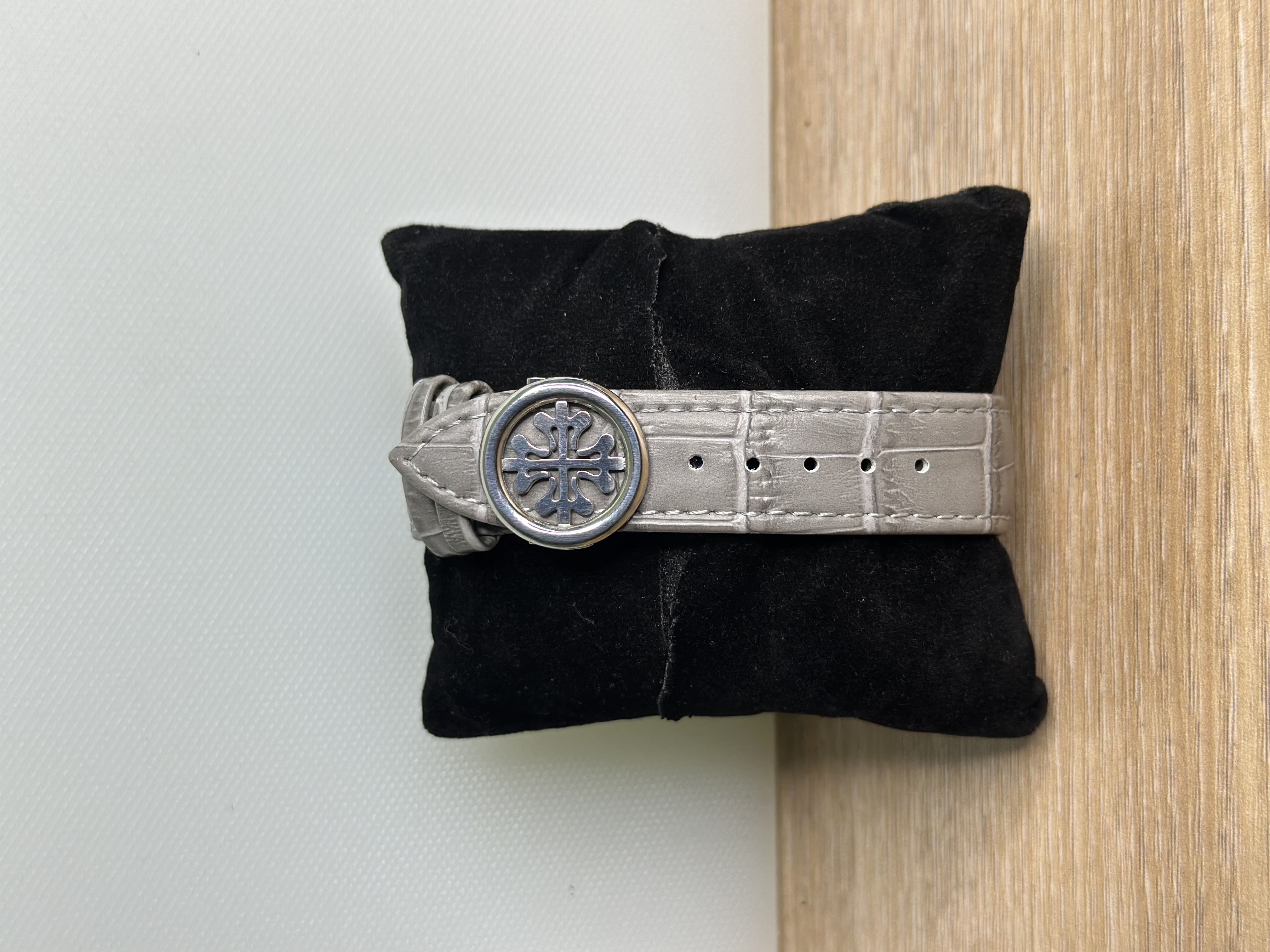 Patek Philippe Chronograph White Leather Strap - White Dial_img_2