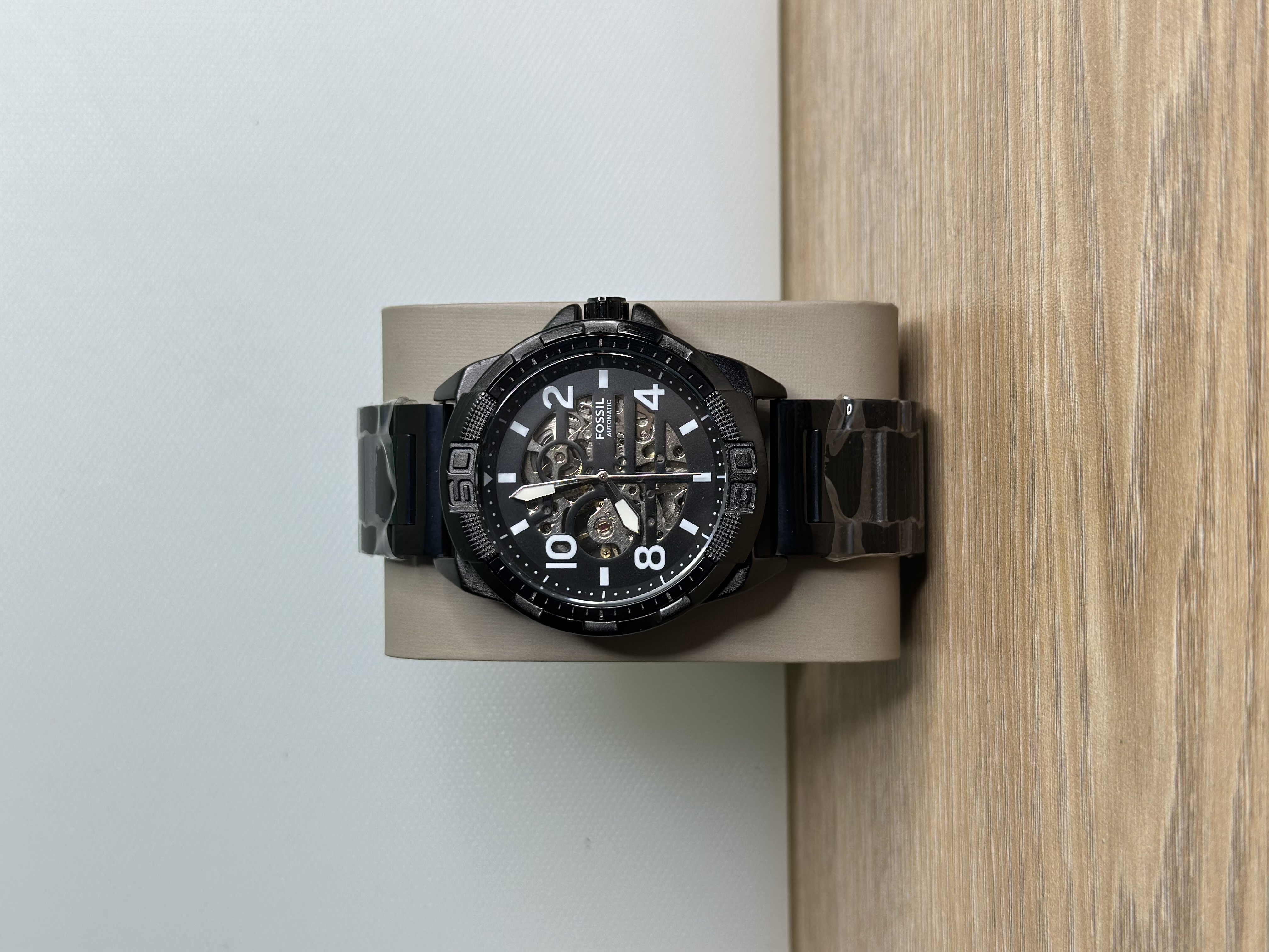 Fossil Bronson ME3255 Automatic Smoke Skeleton Exposed