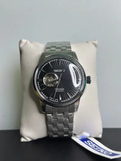 Seiko Presage Automatic Silver Chain - Black Dial_img_1