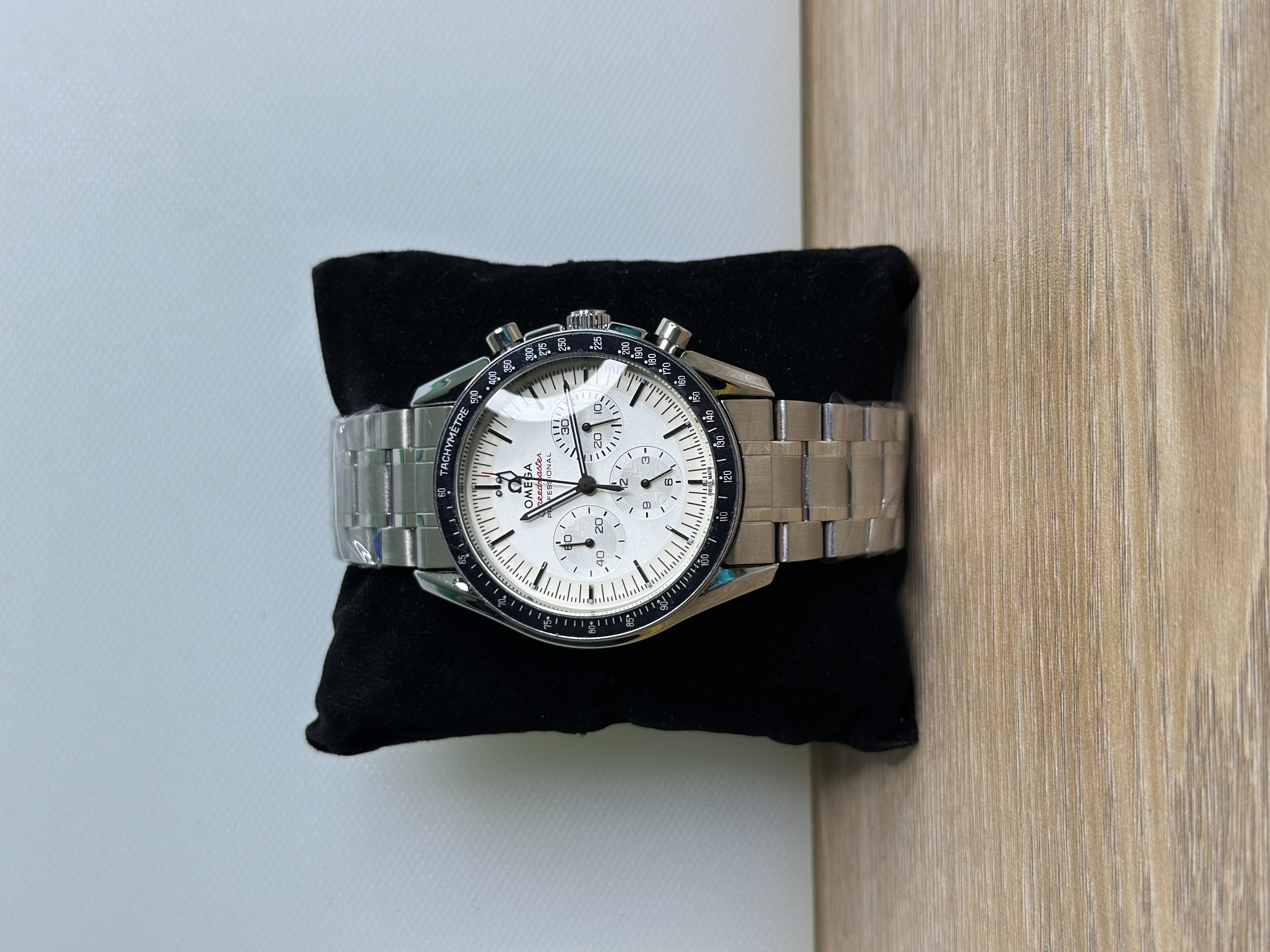 Omega Speedmaster Moonwatch Professional Silver Chain - White Dial_img_0
