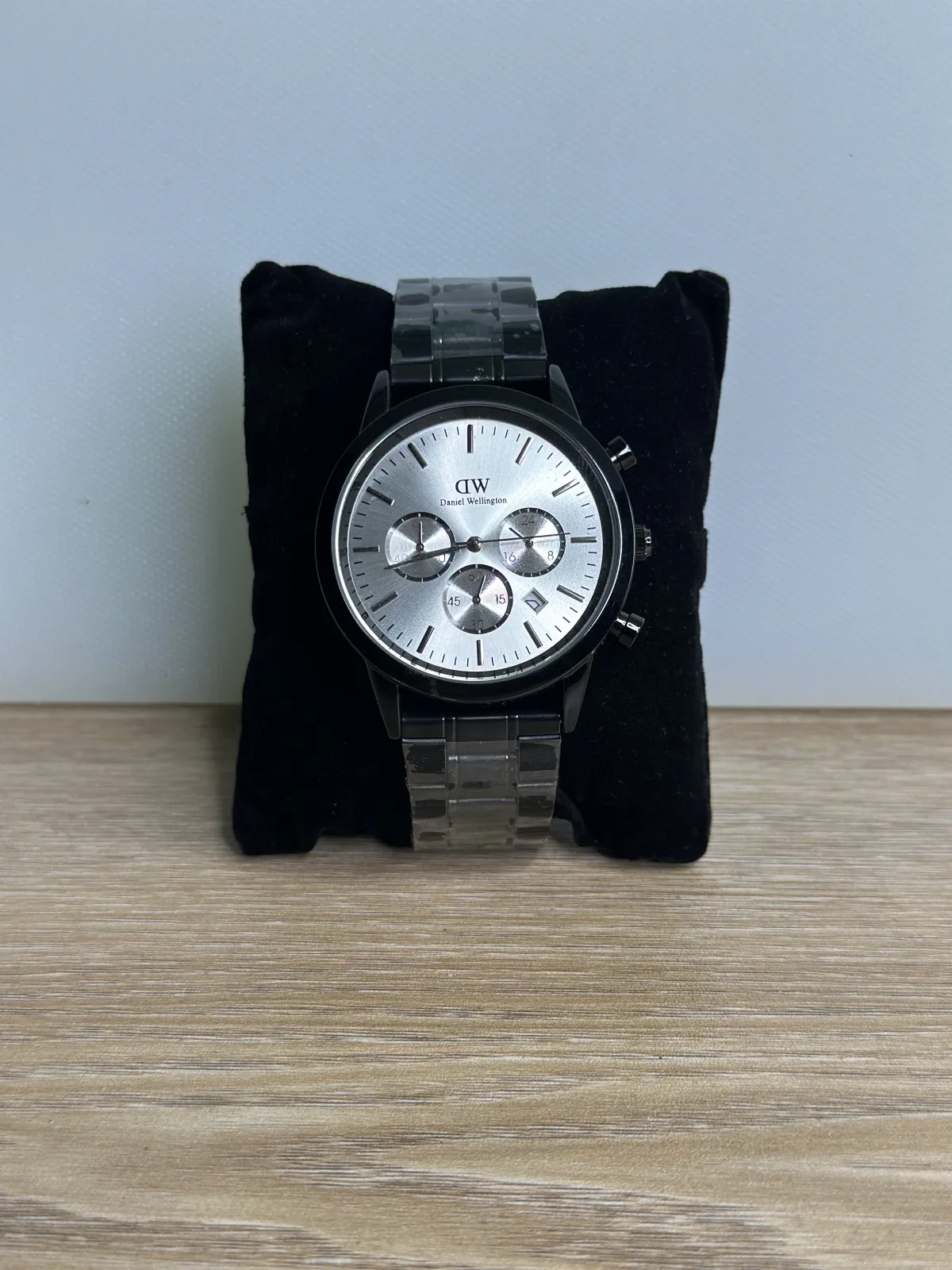 Daniel Wellington Iconic Chronograph Link Onyx S Black - White Dial