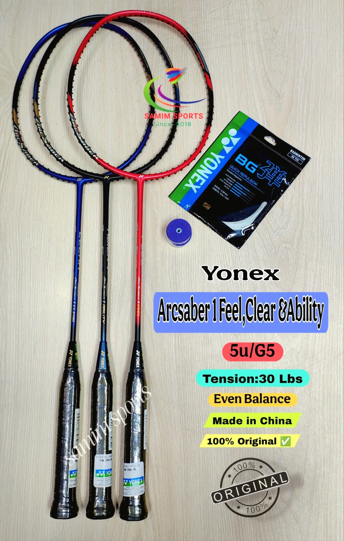 Yonex Arcsaber 1 Ability/Clear/Feel Badminton Racket